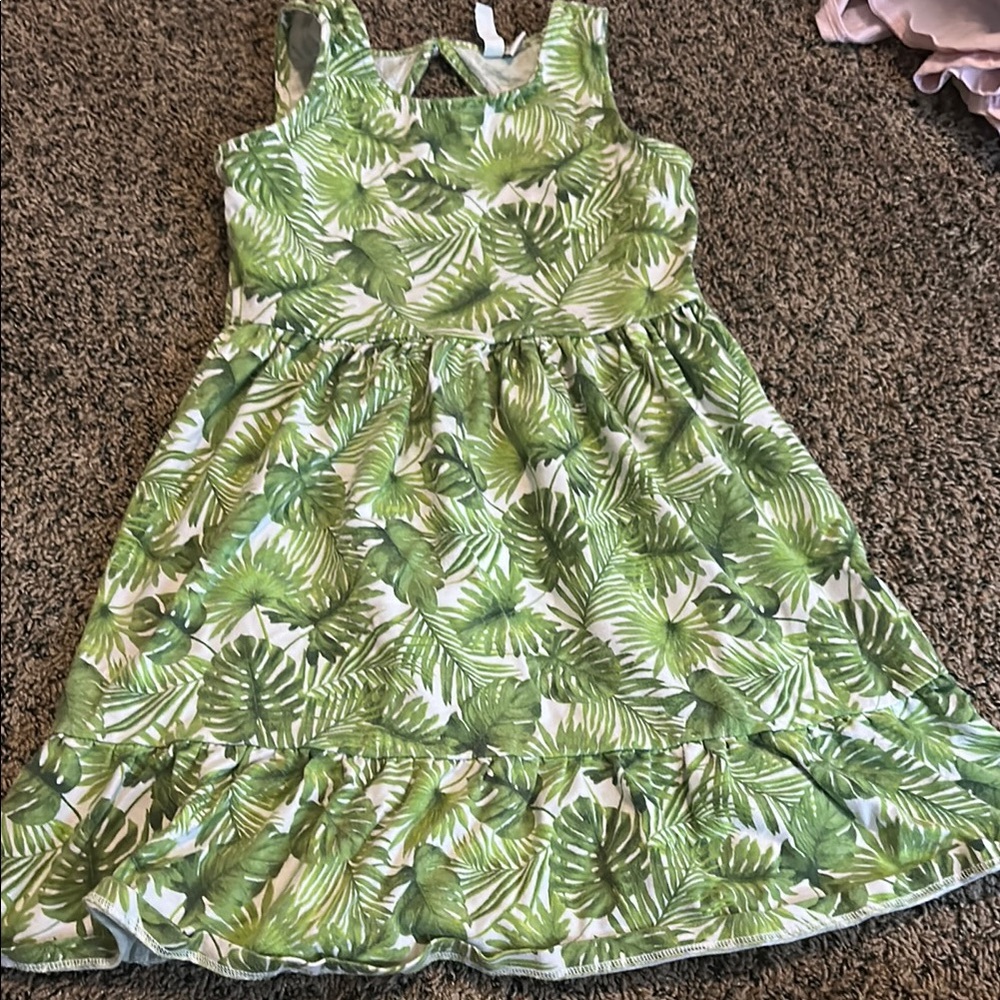 Janie and Jack Green Leaf Print Top